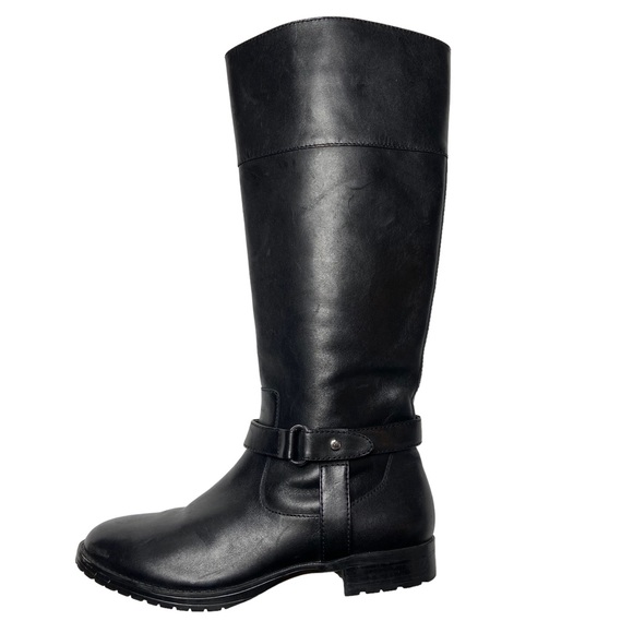 LAUREN RALPH LAUREN Saniya Leather Riding Boots Black Size 6.5B - Picture 3 of 16